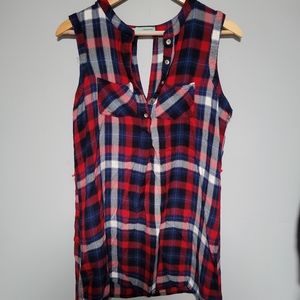 Red, White, and Blue Flannel Dress | Women's L